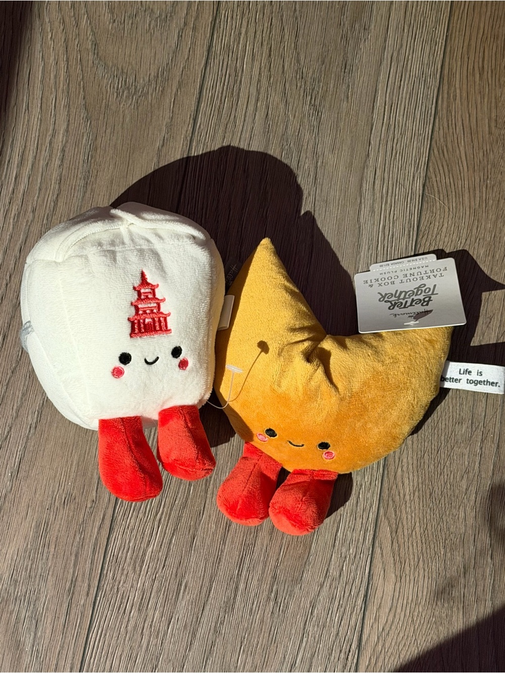 Hallmark Plush Dumpling & Fortune Cookie in White and Orange - HALLMARK